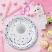 Assiettes En Carton Danseur de boule Disco (Fête)