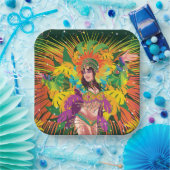 Assiettes En Carton Danseur du carnaval de Rio (Fête)