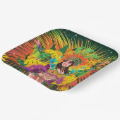 Assiettes En Carton Danseur du carnaval de Rio (Angulaire)