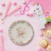 Assiettes En Carton Danseur Floral Ballet Anniversaire (Fête)