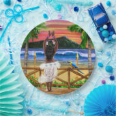 Assiettes En Carton Danseur hawaïen de danse polynésienne de coucher (Fête)