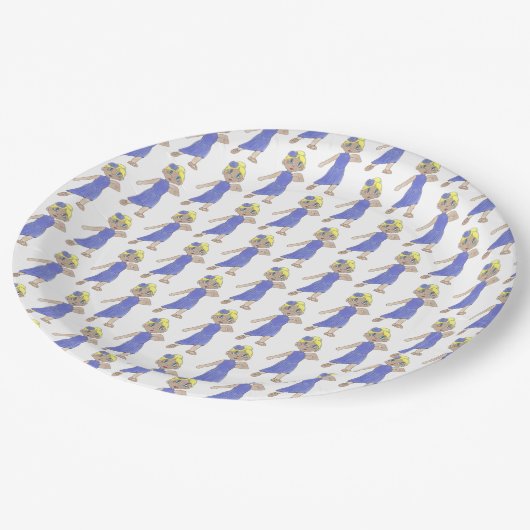 Assiettes En Carton Danseur lyrique Danse moderne Considérant Costume  (Angle)