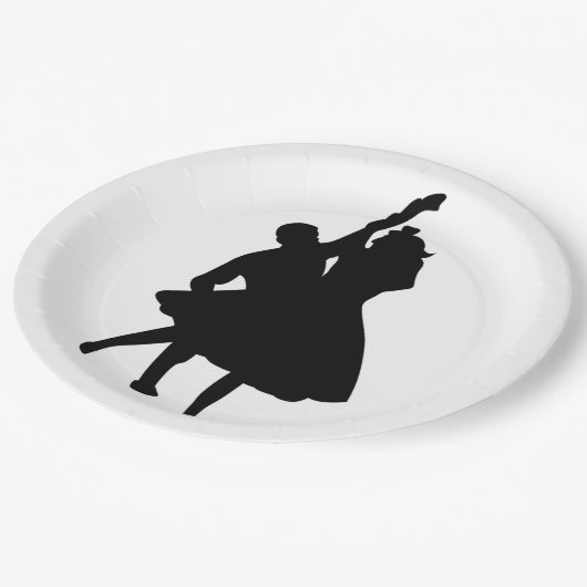 ASSIETTES EN CARTON DANSEURS DE SILHOUETTE (Angle)