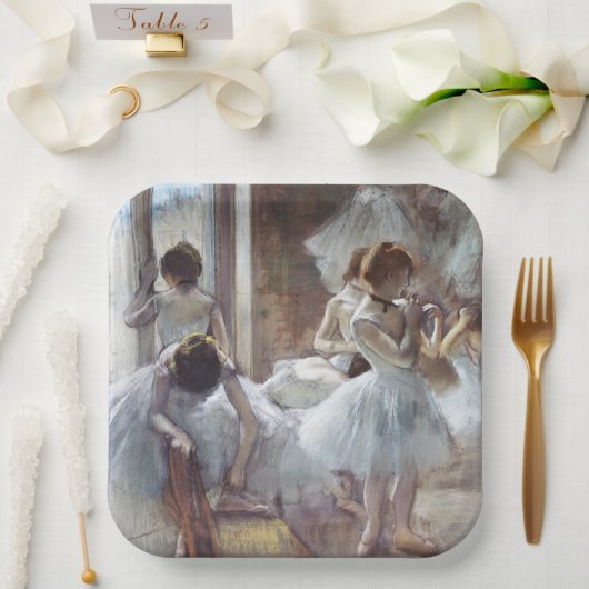 Assiettes En Carton Danseurs Edgar Degas Plaques en papier (Mariage)