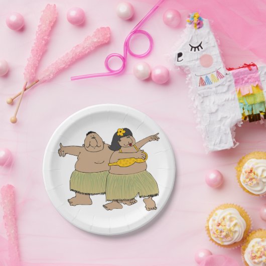 Assiettes En Carton Danseurs Hula (Fête)
