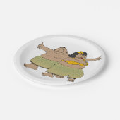 Assiettes En Carton Danseurs Hula (Angle)
