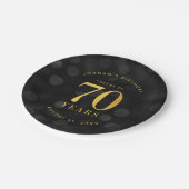 Assiettes En Carton Dark Bokeh Gold salue à 70 ans anniversaire (Angle)