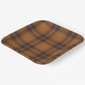 Assiettes En Carton Dark Brown Scottish style Plaid (Angulaire)