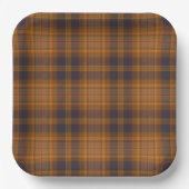 Assiettes En Carton Dark Brown Scottish style Plaid (Recto)