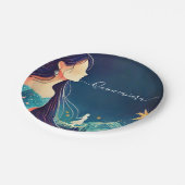 Assiettes En Carton Dark Fun Star Prom Starry Night Sky Quinceanera (Angle)