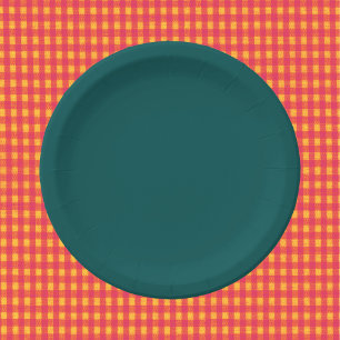 Assiettes En Carton Dark Teal Solid Color