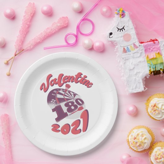 Assiettes En Carton Darts est ma Saint Valentin 2021 (Fête)