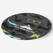 Assiettes En Carton Dashing Little Man Mustache Party (Angle)