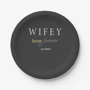 Assiettes En Carton Date d'inscription de Wifey Eternal Love personnal