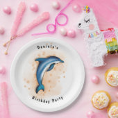 Assiettes En Carton Dauphin (Fête)