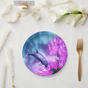 Assiettes En Carton Dauphin d'Imaginaire