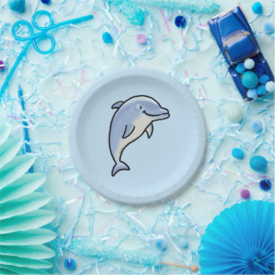 Assiettes En Carton Dauphin Souriant Mignon