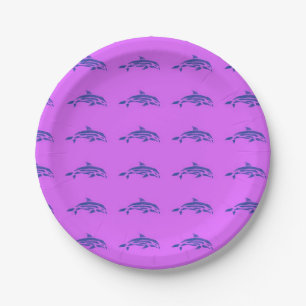 Assiettes En Carton Dauphins violets de la tribu Thunder_Cove