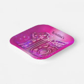 Assiettes En Carton Dazzling Fuchsia Jeweled Sweet Sixteen Milestone (Angulaire)