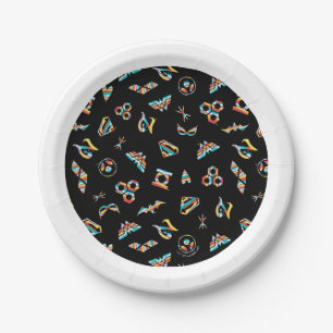 Assiettes En Carton DC Super Hero Girls Rainbow Icon Motif