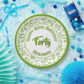 Assiettes En Carton De fête d'anniversaire de nombre motif (Fête)