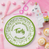 Assiettes En Carton De fête d'anniversaire de nombre motif (Fête)