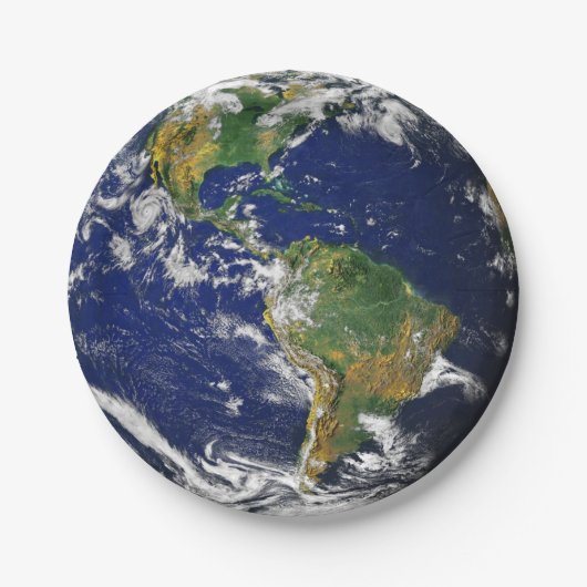 Assiettes En Carton ~ de la TERRE de PLANÈTE (système solaire) (Devant)