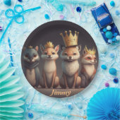 Assiettes En Carton De mignons animaux sauvages en couronne (Fête)