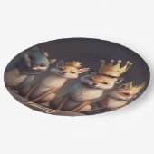 Assiettes En Carton De mignons animaux sauvages en couronne (Angle)