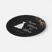 Assiettes En Carton De Mlle à Mme Mariage Fête des mariées de robe (Angle)