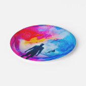 Assiettes En Carton Debout dans les couleurs (Angle)