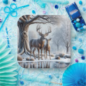 Assiettes En Carton Debout De Cerf Par Icy Pond (Fête)