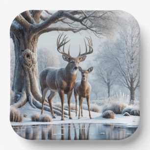 Assiettes En Carton Debout De Cerf Par Icy Pond