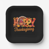 Assiettes En Carton Déchets de bon thanksgiving Automne (Recto)