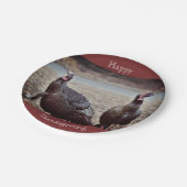 Assiettes En Carton Déchets Sauvages Plaque Papier Thanksgiving (Angle)