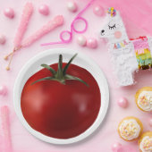 Assiettes En Carton Déchirer les plaques de papier tomate (Fête)