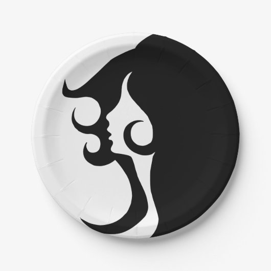 Assiettes En Carton Deco mod woman (Devant)