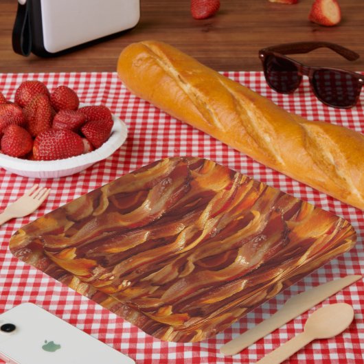 Assiettes En Carton Décodeur de Bacon Field Yummy (Pique-nique)