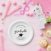 Assiettes En Carton Décontracté Graduate manuscrit Script Félicitation (Fête)