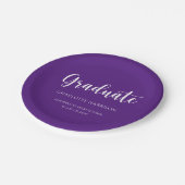 Assiettes En Carton Décontracté Simple Script Graduation Party (Angle)