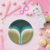 Assiettes En Carton Décor à deux arches de style rétro (Fête)