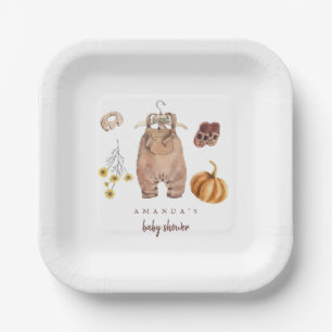 Assiettes En Carton Décor Baby shower citrouille