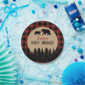 Assiettes En Carton Décor Baby shower Flannel Adventure Bear (Fête)