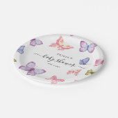 Assiettes En Carton Décor Baby shower papillon (Angle)