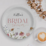 Assiettes En Carton Décor de la Fête des mariées du fleur sauvage de c<br><div class="desc">Ce design se compose d'un délicat bouquet de couronnes de fleurs sauvages peints à la main et de verdure,  ainsi que d'une belle combinaison de polices modernes et rustiques. Voir la collection entière pour plus d'articles correspondants !</div>