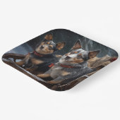 Assiettes En Carton Décor de Noël australien Snowy Sleigh (Angulaire)