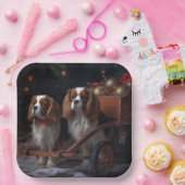 Assiettes En Carton Décor de Noël Cavalier King Snowy Sleigh (Fête)