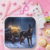 Assiettes En Carton Décor de Noël Kelpie Snowy Sleigh (Fête)