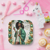 Assiettes En Carton Décor - Émeraude (Fête)