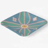 Assiettes En Carton Décor fleur géométrique (Angulaire)